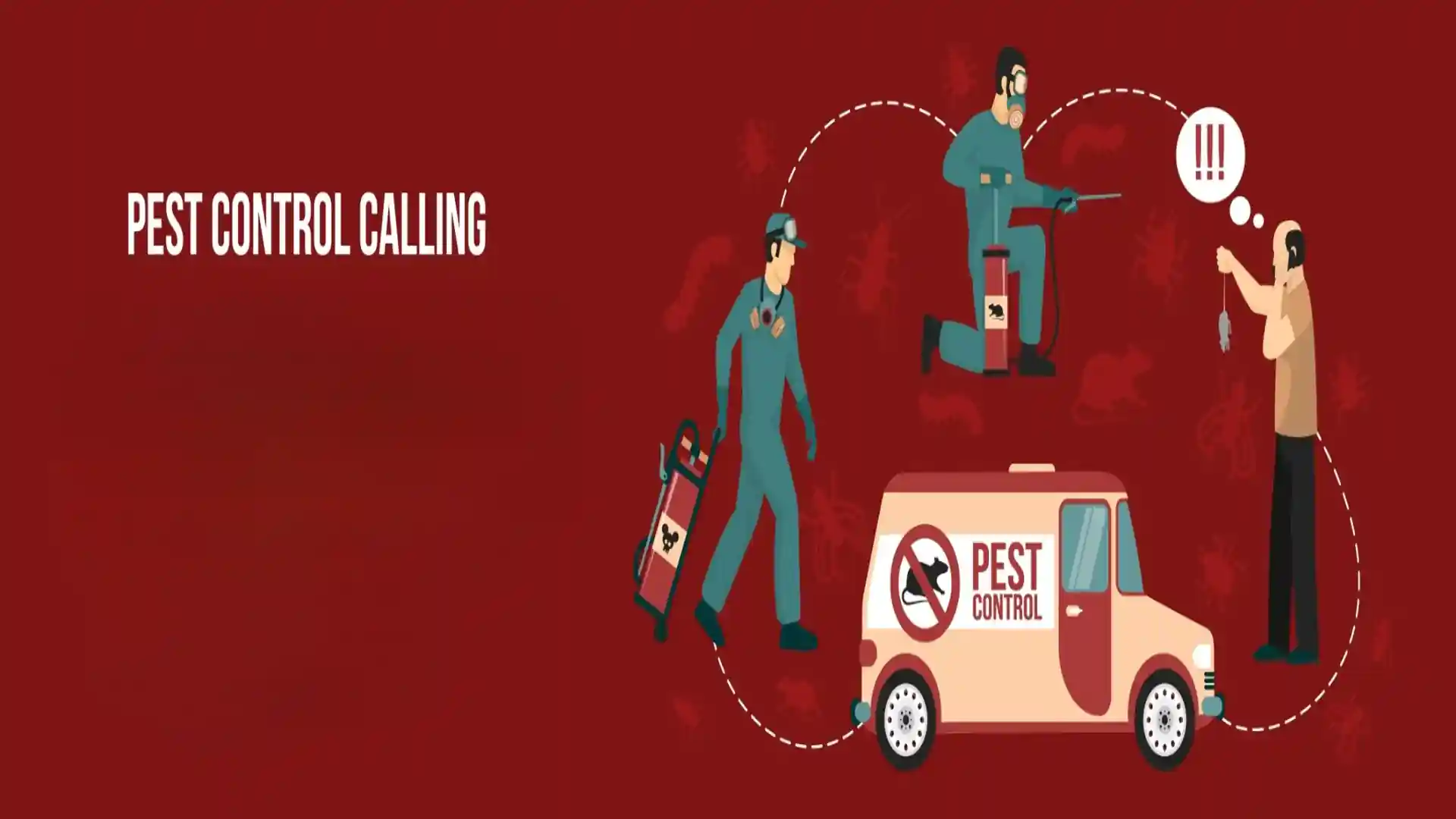 Emergency pest control team with van and spray equipment responding to an urgent callout in London and Essex