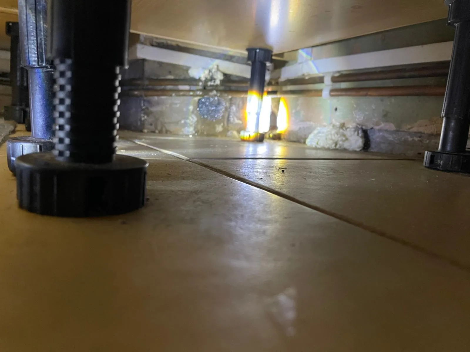 Professional rodent proofing mesh installed to seal gaps and prevent mice entry Professional rodent proofing mesh installed to seal gaps and prevent mice entry