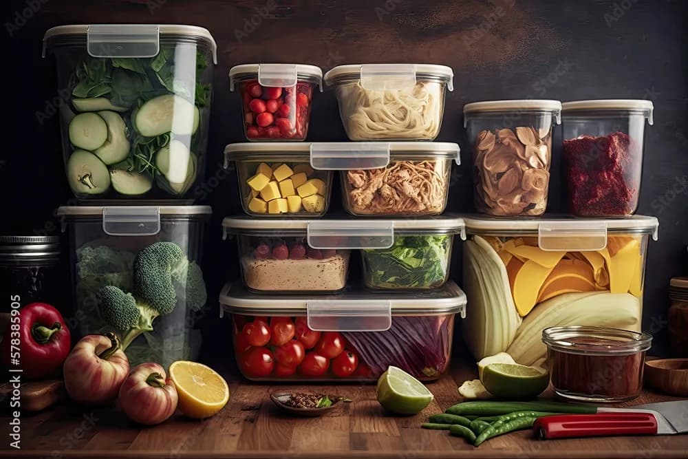 Food stored in sealed containers as part of a rat prevention strategy Food stored in sealed containers as part of a rat prevention strategy